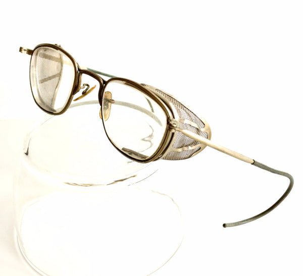 Vintage safety glasses with side deals shields