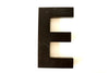 Vintage Industrial Letter "E" 3D Sign Letter in Black Heavy Plastic, 12" tall (c.1980s) N2 - thirdshift