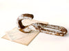 Vintage Industrial Cast Iron Metal Hook / Pully Hook in White and Rust, Large (c.1950s) - thirdshift