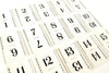 Vintage Number Cards / Table Number Cards with Art Deco Border, #1-15 (c.1930s) - thirdshift