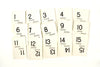 Vintage Number Cards / Table Number Cards with Art Deco Line, #1-15 (c.1950s) - thirdshift