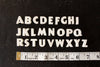 Vintage White Ceramic Push Pins Alphabet Letters A to Z, 26 pins (c.1940s) - thirdshift