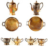 Vintage Silverplate Tea Set with Pot, Tray, Sugar Bowl, Creamer, Unused and Tarnished (c.1950s) - thirdshift