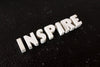 Vintage White Ceramic Push Pins "INSPIRE" (c.1940s) - thirdshift