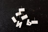 Vintage White Ceramic Push Pins "INSPIRE" (c.1940s) - thirdshift