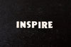Vintage White Ceramic Push Pins "INSPIRE" (c.1940s) - thirdshift