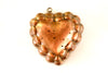 Vintage Aluminum Heart Shaped Fluted Jello Mold in Dark Pink Copper (c.1960s) - thirdshift