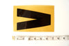 Vintage Industrial Marquee Sign Letter "V", Black on Yellow Flexible Plastic, 7" tall (c.1970s) - thirdshift