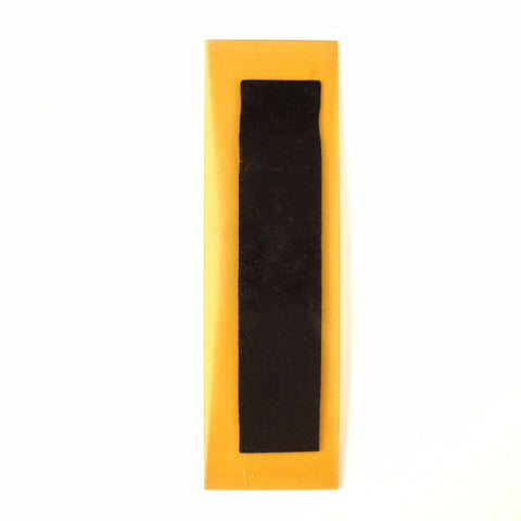 Vintage Industrial Marquee Sign Letter "I", Black on Yellow Flexible Plastic, 7" tall (c.1970s) - thirdshift