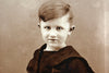 Antique Photograph of Young Boy in Black and White (c.1890s) - thirdshift
