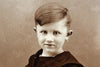 Antique Photograph of Young Boy in Black and White (c.1890s) - thirdshift