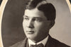 Antique Photograph Cabinet Card of Young Man in Black and White" (c.1890s) - thirdshift