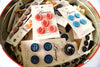 Vintage Button Collection, Tin Filled with 503 Buttons on Original Cards (c.1960s) - thirdshift