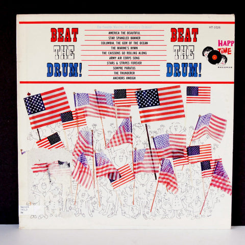 Vintage Beat the Drum! Happy Time Record Album, LP  HT-1026 (c.1960s) - thirdshift