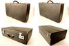 Vintage Black Hard Sided Storage Case with Leather Handle and Key (c.1930s) - thirdshift