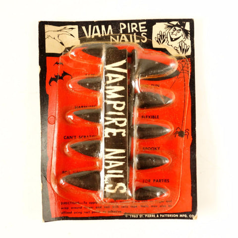 Vintage Vampire Nails Halloween Disguise, Sealed in Original Package (c.1963) - thirdshift