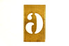 Vintage Brass Stencil Number "6" Reese's Interlocking Stencils, 4-1/2" tall (c.1950s) - thirdshift