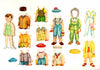 Vintage Paper Doll "Polly" and "Peter" with Clothing (c.1950s) - thirdshift