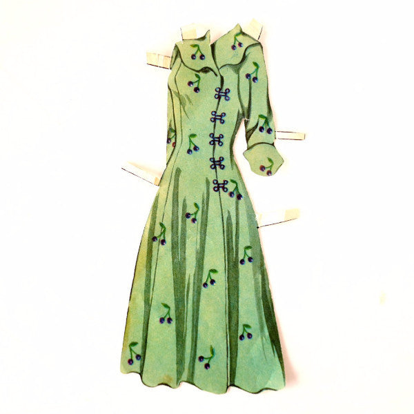 Vintage Wood Paper Doll "Margie" with Clothing, made by Whitman (c.194