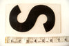 Vintage Industrial Marquee Sign Letter "S", Black on Clear Thick Acrylic, 7" tall (c.1970s) - thirdshift