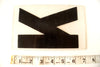 Vintage Industrial Marquee Sign Letter "K", Black on Clear Thick Acrylic, 7" tall (c.1970s) - thirdshift
