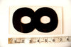 Vintage Industrial Marquee Number "8" Sign, Black on Clear Thick Acrylic, 7" (c.1970s) - thirdshift