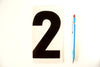 Vintage Industrial Marquee Number "2" Sign, Black on Clear Thick Acrylic, 7" (c.1970s) - thirdshift