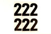 Vintage Industrial Marquee Number "2" Sign, Black on Clear Thick Acrylic, 7" (c.1970s) - thirdshift