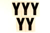 Vintage Industrial Marquee Sign Letter "Y", Black on Clear Thick Acrylic, 7" tall (c.1970s) - thirdshift