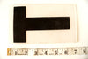 Vintage Industrial Marquee Sign Letter "T", Black on Clear Thick Acrylic, 7" tall (c.1970s) - thirdshift