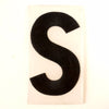 Vintage Industrial Marquee Sign Letter "S", Black on Clear Thick Acrylic, 7" tall (c.1970s) - thirdshift