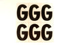 Vintage Industrial Marquee Sign Letter "G", Black on Clear Thick Acrylic, 7" tall (c.1970s) - thirdshift
