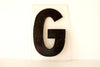 Vintage Industrial Marquee Sign Letter "G", Black on Clear Thick Acrylic, 7" tall (c.1970s) - thirdshift