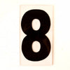 Vintage Industrial Marquee Number "8" Sign, Black on Clear Thick Acrylic, 7" (c.1970s) - thirdshift