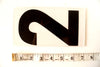 Vintage Industrial Marquee Number "2" Sign, Black on Clear Thick Acrylic, 7" (c.1970s) - thirdshift