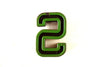 Vintage Industrial Letter "S" Black with Red and Green Paint, 2" tall (c.1940s) - thirdshift