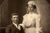 Antique Photograph Cabinet Card of Wedding Couple (c.1890s) - thirdshift