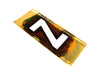 Vintage Brass Stencil Letter "Z" Reese's Interlocking Stencils, 4" tall (c.1950s) - thirdshift