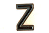 Vintage Industrial Letter "Z" Black with Blue and Orange Paint, 2" tall (c.1940s) - thirdshift
