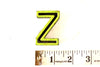 Vintage Industrial Letter "Z" Black with Light Green and Light Orange Paint, 2" tall (c.1940s) - thirdshift