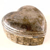 Vintage Heart Shaped Trinket Box, Silverplate Metal (c.1950s) - thirdshift