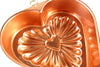Vintage Aluminum Heart Shaped Jello Mold in Dark Pink Copper (c.1970s) - thirdshift