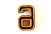 Vintage Industrial Number "6 / 9" Black & Blue & Light Orange Paint, 2" tall (c.1940s) - thirdshift