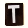 Vintage Alphabet Letter "T" Card with Textured Surface in Black and White (c.1950s) - thirdshift