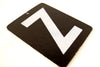 Vintage Alphabet Letter "Z" Card with Textured Surface in Black and White (c.1950s) - thirdshift
