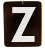 Vintage Alphabet Letter "Z" Card with Textured Surface in Black and White (c.1950s) - thirdshift