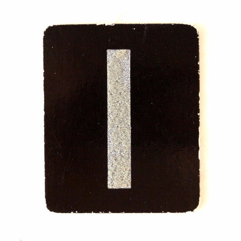 Vintage Alphabet Letter "I" Card with Textured Surface in Black and White (c.1950s) - thirdshift