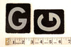 Vintage Alphabet Letter "G" Card with Textured Surface in Black and White (c.1950s) - thirdshift