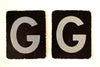 Vintage Alphabet Letter "G" Card with Textured Surface in Black and White (c.1950s) - thirdshift