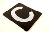 Vintage Alphabet Letter "C" Card with Textured Surface in Black and White (c.1950s) - thirdshift